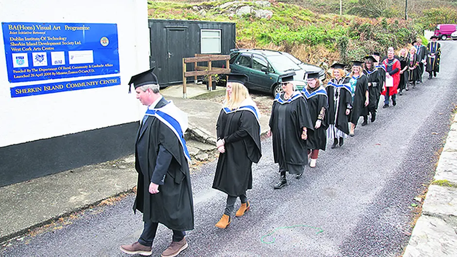 Sherkin's art graduates get their degrees Image