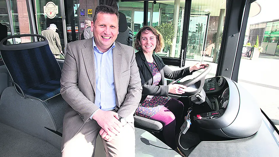 Zero carbon bus makes its first journey from city to Ringaskiddy Image
