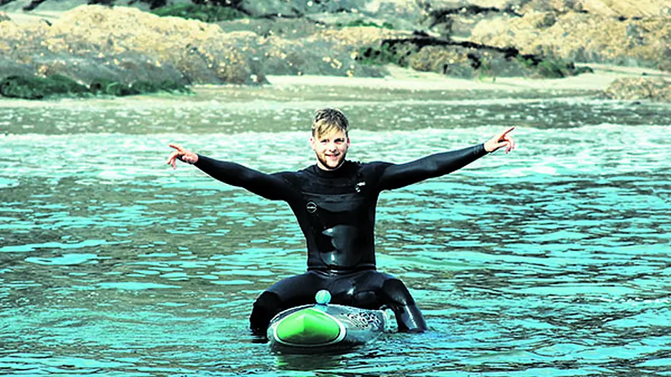Nathan hoping for plain sailing on his fundraising paddle Image