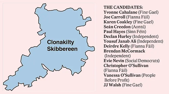 Skibbereen's 13 candidates hoping they'll be lucky when the votes are counted on May 25 Image