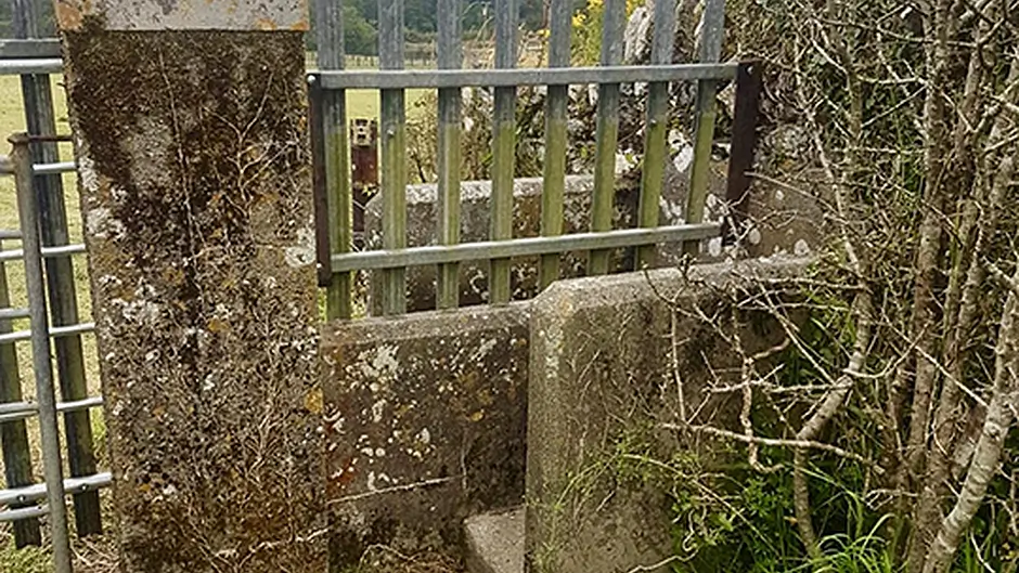 Evans-Freke says gate only blocks access to his property Image