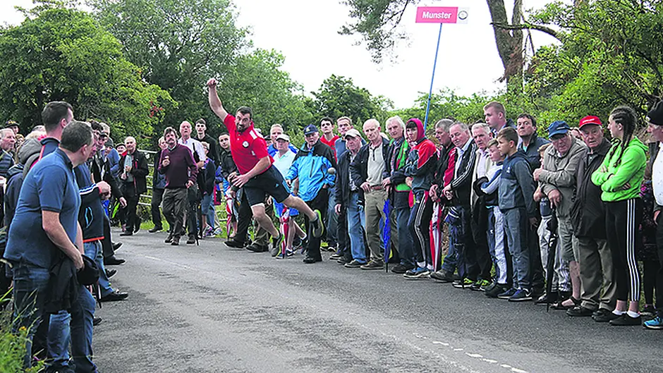 Murphy reaches the top of the bowling tree Image