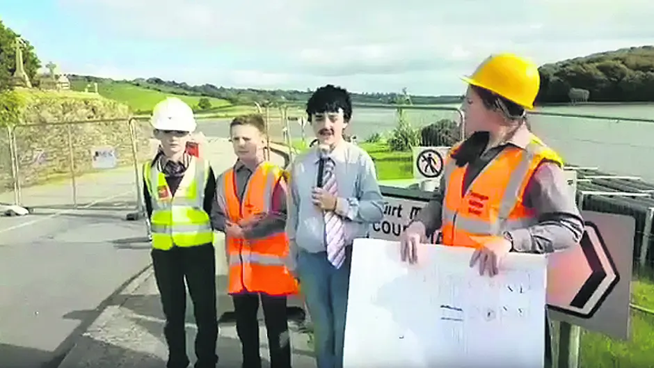 Pupils' funny waste system film goes viral Image