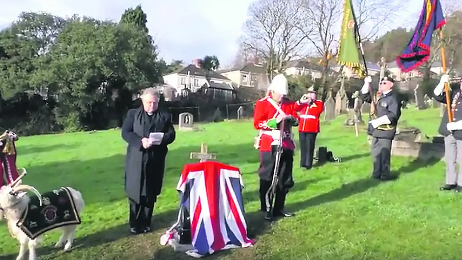 Ceremony held at Irish soldier's graveside Image