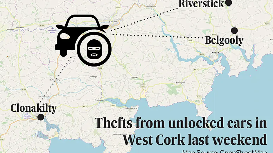Garda warning as 35 unlocked cars hit in crime spree Image