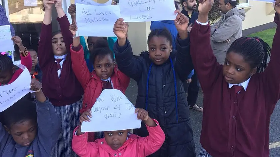 WATCH: Clonakilty direct provision residents stage a peaceful protest Image