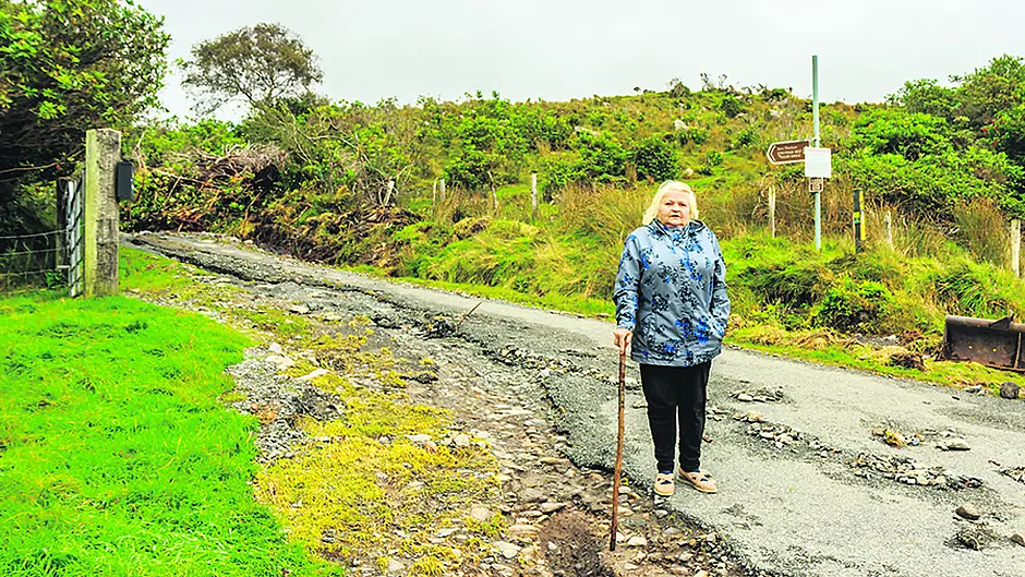 Biblical Beara flooding rips up fences and roads Image