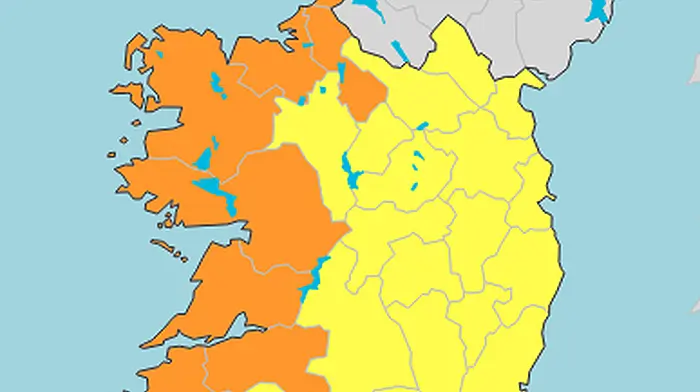 Status Orange wind warning for Cork and Kerry on Sunday Image