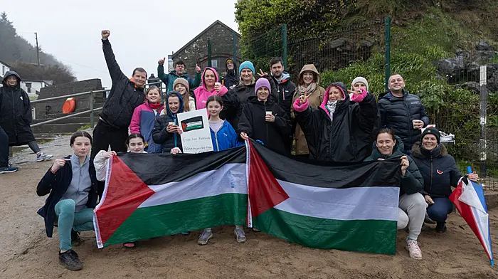 Julie Ludgate from Rochestown organised a fundraiser at Myrtleville Beach to help people in Gaza. Over €3,000 was raised which will be put towards a GoFundMe account to help the people of Palestine.  (Photo: Ed Godsell)