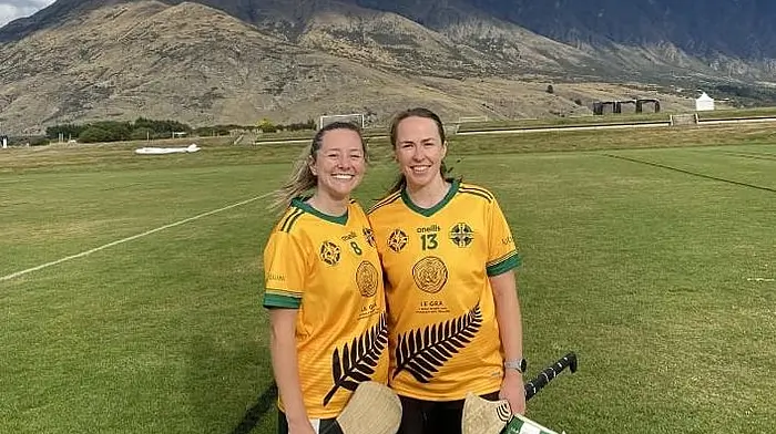 Two former Sliabh Rua camogie players, Nicola Coleman and Aishling Coleman, recently lined out at a camogie championship game in Queenstown, New Zealand.