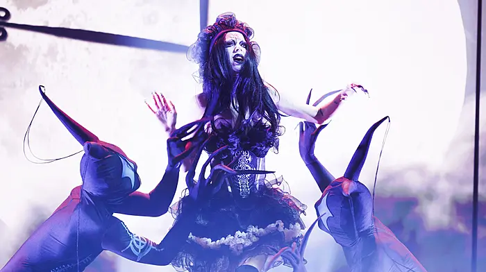 Bambie Thug performing Doomsday Blue at The Late Late Show’s Eurosong special in their bid to represent Ireland in Malmö, Sweden in May of this year at what will be the 68th Eurovision Song Contest.   (Photo: Andres Poveda)