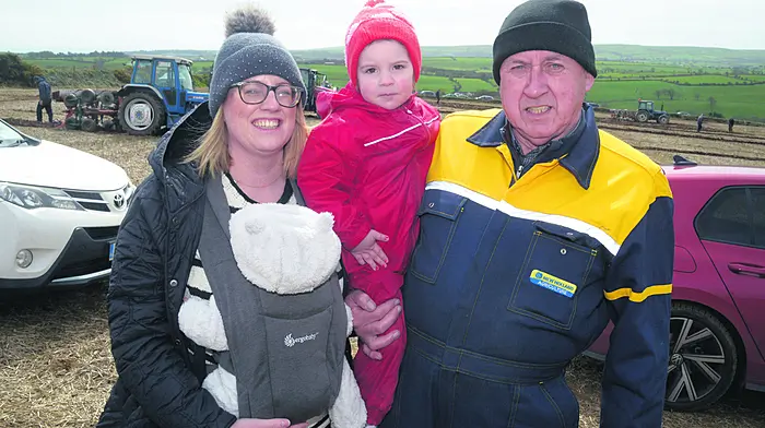 Enjoying the annual Timoleague ploughing match were host farmers Catriona, Saoirse and Caoimhe O’Donovan and Fachtna Hayes (Photo: Denis Boyle)