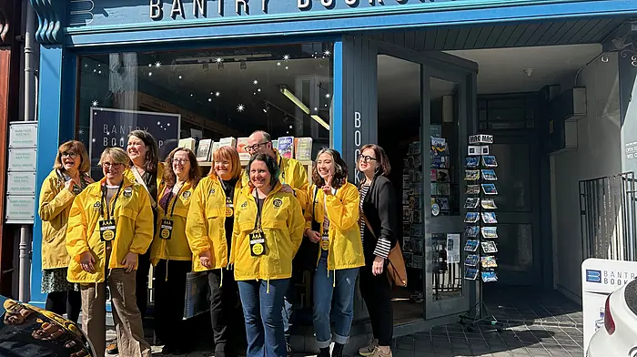 Laureate na nÓg Patricia Forde’s Whole Wild World bus tour made two stops in Bantry last Saturday.  They spent some time at the Bantry Library and then visited Bantry Bookshop before heading off to complete their journey. Supported by Children’s Books Ireland, over 2,800 children took part in events with authors and artists at over 40 stops on the 1,400km journey from Malin Head to Mizen Head, taking in some of the most remote schools and communities on the west coast.