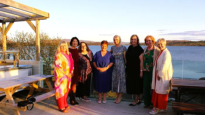 At a function to wish the best of luck to recent retirees of Castletownbere Community Hospital were (from left): Rose O’Driscoll, Mary Green, Mary Ring, Catherine O’Sullivan, Susan Power, Caroline O’Driscoll, Mary Claire O’Sullivan and Margaret Harrington. Susan Power and Mary Ring have taken up new positions within the health board.