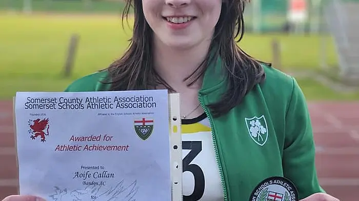 Aoife Callan took part in the Somerset Schools Athletic Association combined events where she achieved several personal bests.