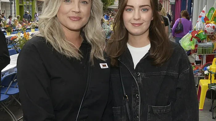 Monika Futyma and Polina Bragiel from Clonakilty were out and about enjoying the Street Feast Carnival. (Photo: Denis Boyle)