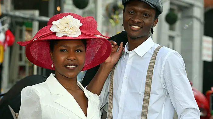 Locals Isabell Ichu and her boyfriend Excel Agnnu enjoying the Old Time Fair in Clonakilty. Photo: Martin Walsh.