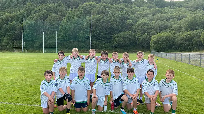 The U11 boys who played a great match against Kilmacabea last week in Leap. Back left to right: Conor Duggan,  Ian Fitzgerald, Fionn Daly,  Jack O'Driscoll, Charlie Crowley, Oran Keane, Cathal Ronan, Darragh Murphy. Front left to right: Stephen O'Mahony, Hugo O'Driscoll, Shane Duggan, Sebastien O'Regan, Luca Perry Clarke, Jimmy McDonagh, Liam O'Neill, Conor O'Sullivan.