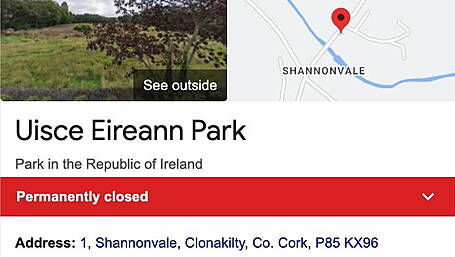 Shannonvale residents rename stricken public amenity ‘Uisce Éireann Park’ Image