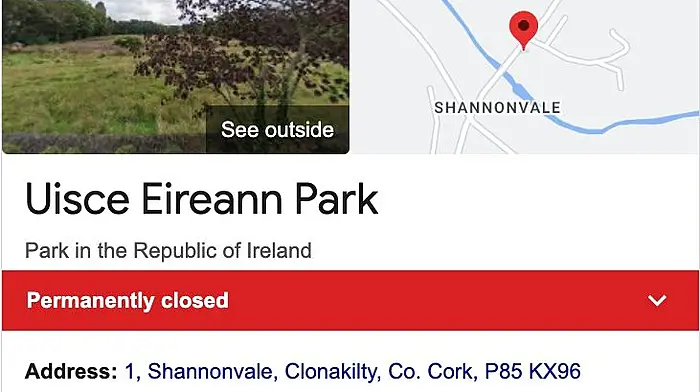 Shannonvale residents rename stricken public amenity ‘Uisce Éireann Park’ Image