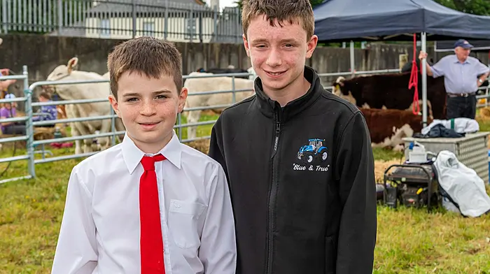 Enjoying Carbery Agricultural Show were Ross Slater, Castlehaven and Adam Deane, Dunmanway. Picture: Andy Gibson.