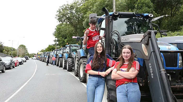 Dermot Ward, Liadh O’Donovan and Cila O'Connor enjoying the tractor run fundraiser event in Ballydehob which was held in aid of Bantry and Schull hospitals.  (Photo: Carlos Benlayo)