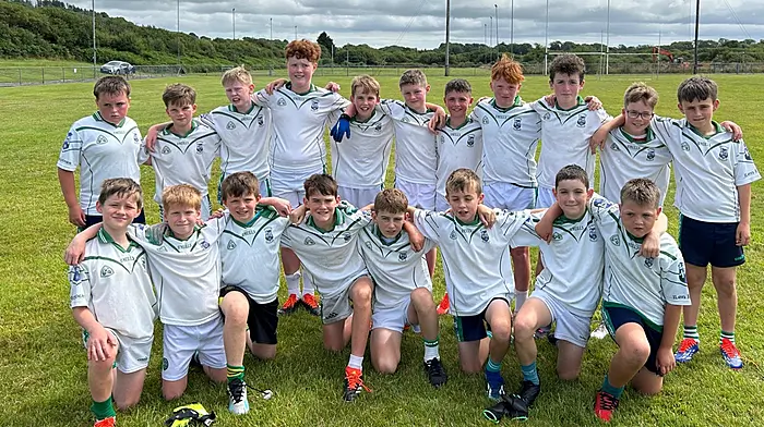 The Ilen Rovers U12 boys who won their league match against Kinsale last Sunday. Back (from left) Cillian Duggan, Dominic Seymour, Ian Fitzgerald, Senan Whooley, Fionn Daly, Tadgh Ronan, Paddy Sheehy, Tim Ashe, Liam O'Sullivan, Theo Best and  Jack O'Driscoll. Front (from left) Cathal Ronan, Darragh Murphy, Rory West, Jimmy McDonagh, Elliott Sellars, Charlie Crowley, Conor Duggan and Shane Duggan.