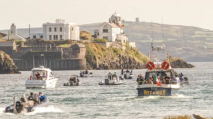 Over 38 boats took part in the Fastnet Commemorative Cruise which marked 120 years of the famous lighthouse and which was also a fundraiser in aid of the Lives Lost At Sea charity.