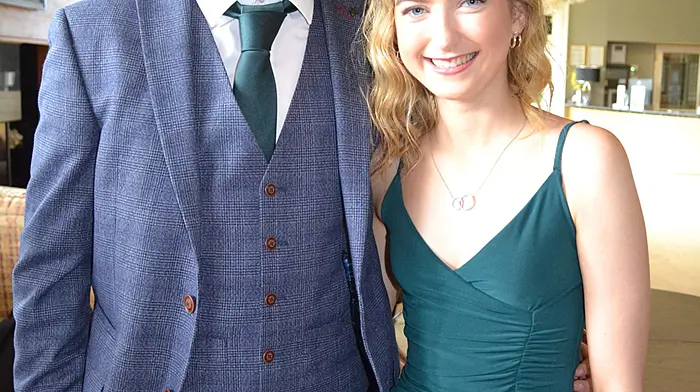 Davin Limrick from Union Hall and Elaine O'Donovan from Castlehaven at the Skibbereen Community Debs Ball. (Photo: Anne Minihane)