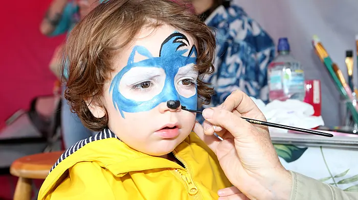 Conor Moylan (2) enjoying his face painting at the Schull Regatta. (Photo: Carlos Benlayo)