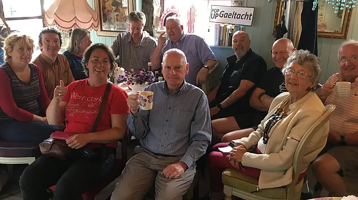 Some of the participants at last Saturdays pop-up Gaeltacht at Café on the Lane. Events are held on the first Saturday of each month from 11am to 12noon and everyone is welcome to participate.