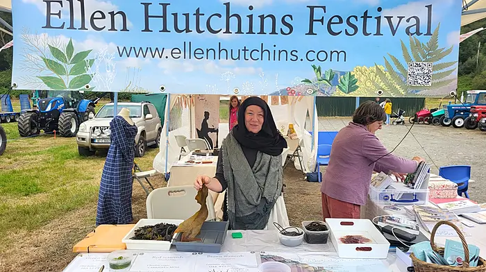Frances Gallagher on the Ellen Hutchins Festival stall at the Bantry Agricultural Show.