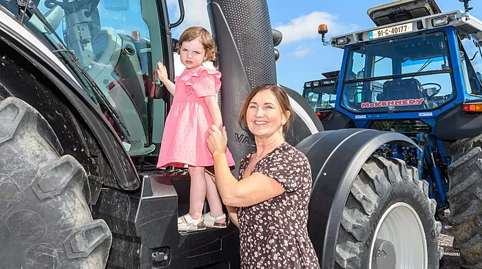 Indie O'Driscoll with her grandmother Kit O'Driscoll, Caheragh enjoying the sunshine at the Caheragh tractor, car, truck and motorcycle run  in aid of West Cork Rapid Response. (Photo: David Patterson)