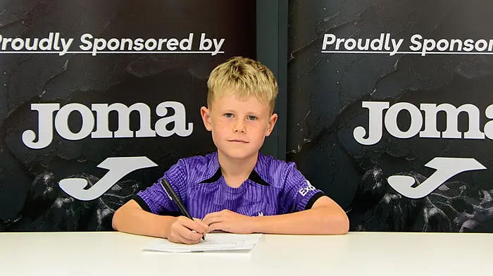 Caolan Cleary, a young member of the Bunratty United squad was chosen to participate in the West Cork Academy training programme.   (Photo: Tony O'Donovan)