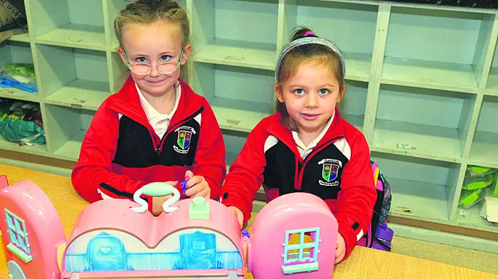At Gaelscoil Dhroichead na Banndan were Fiadh Ní Dhonnabhaín and Sienna Guemar. (Photo: Denis Boyle)