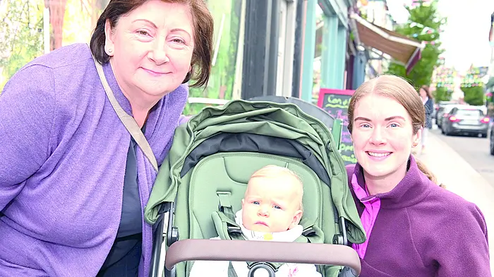 Locals (from left): Noreen Hegarty, Fiadh and Laura O’Sullivan out and about in Clonakilty.    (Photo: Martin Walsh)