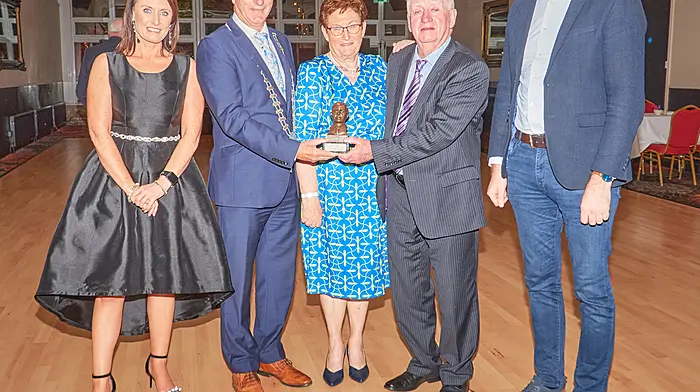 Cllr Deirdre Kelly, Cllr Alan Coleman, Margaret Collins,  Tommy Collins and Cllr Noel O’Donovan at the special ceremony.   (Photo: Noel M Photography)
