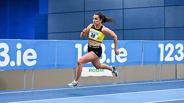Ballineen Bullet Phil Healy races to 200m glory at national senior indoor championships Image