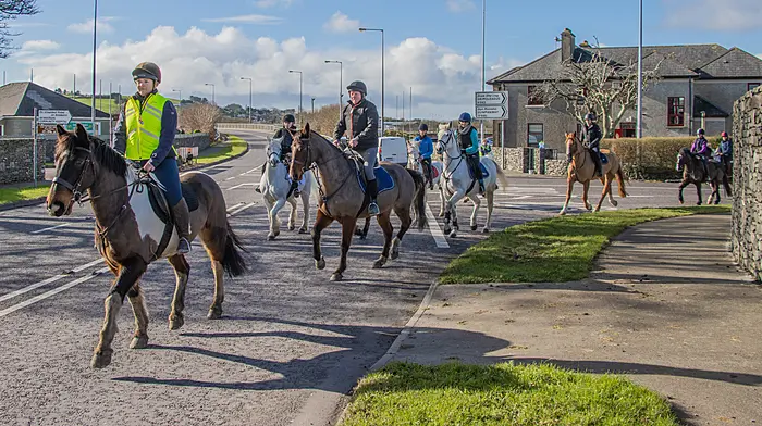 West Cork Cheval treasurer Hannah Willsher had the prestige role of leading the Bauravilla Cheval in aid of CoAction at Carbery Showgrounds (Photo: Gearoid Holland)