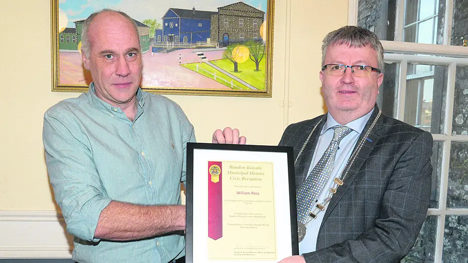 WATCH: Bandon river rescue hero is honoured at Town Hall Image