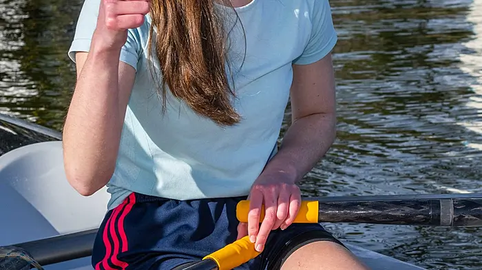 Rosscarbery, West Cork, Ireland. 24th Feb, 2024. Rosscarbery Rowing Club held its weekly training session this morning, facilitating rowers of all abilities. Anna Verling starts her training session. Picture: Andy Gibson.