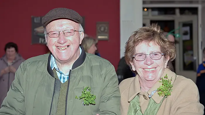 Luke and Nora McCarthy enjoying the festivities on St Patrick’s Day in Clonakilty. (Photo: Martin Walsh)
