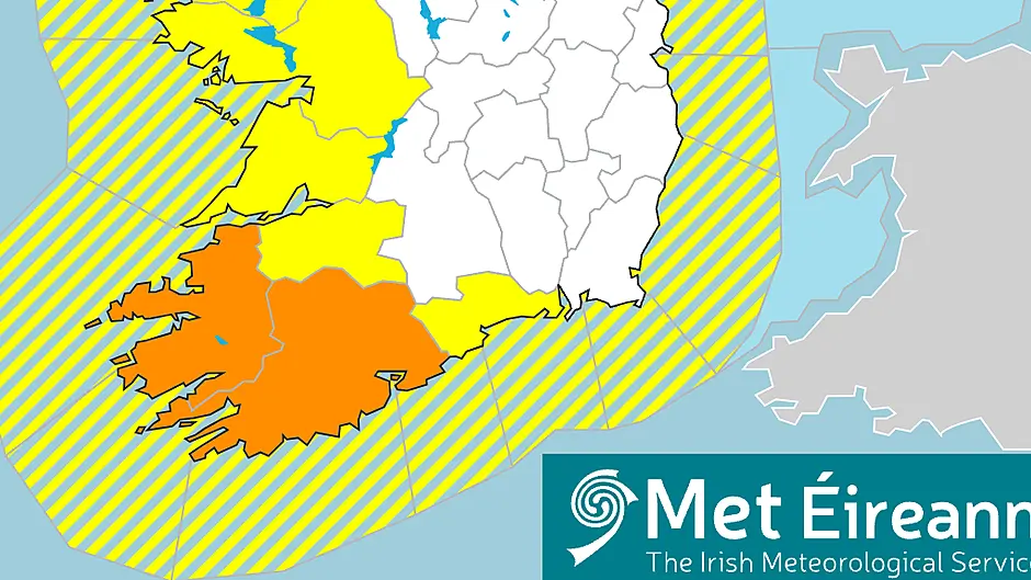 Orange weather warning issued for West Cork Image