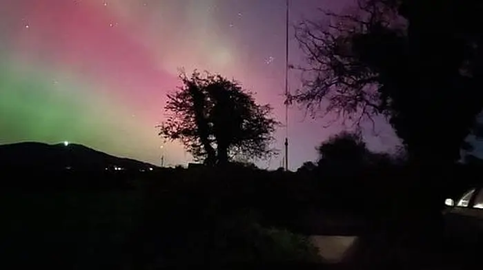 The Northern Lights near Schull sent in by Jill Davies.