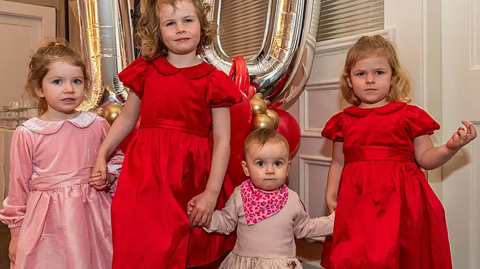 Pictured at the awards are Bobbie Blackwell (3), Clonakilty; Anna Walker (5), Bristol, UK; Ivy Blackwell (1), Clonakilty and Saoirse Walker (3), Bristol, UK.