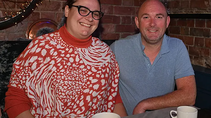 Lauren Ingram and Fachtna McCarthy, Courtmacsherry at the Seven Heads Walks annual fundraising breakfast in Courtmacsherry Hotel.   (Photo: Martin Walsh)