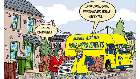 Our ‘Grand Designs’ extension is certainly coming at a grand price! Image