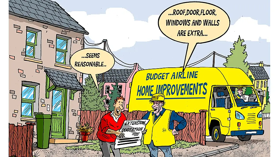 Our ‘Grand Designs’ extension is certainly coming at a grand price! Image
