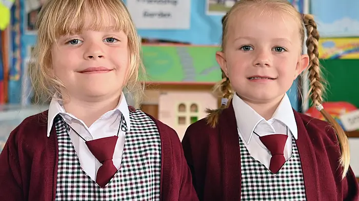September meant only one thing … back to school and first day of school for some including Minnie Pelter amd Zoya Menovska on their first day at St Joseph’s Girls National School, Clonakilty. (Photo: Martin Walsh)