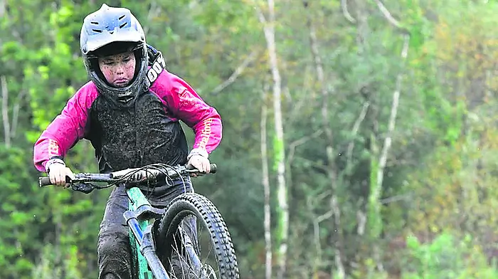 Gerard O’Brien on his way to fourth place in the U14 class at the Grassroots Enduro Series mountain biking event in Dunmanway in October. Hosted by the local Rebel Mountain Biking Club, the event featured 200 mountain bikers of all abilities from all over the country, from first-time racers to Red Bull-sponsored athletes. (Photo: PJ Hathaway)